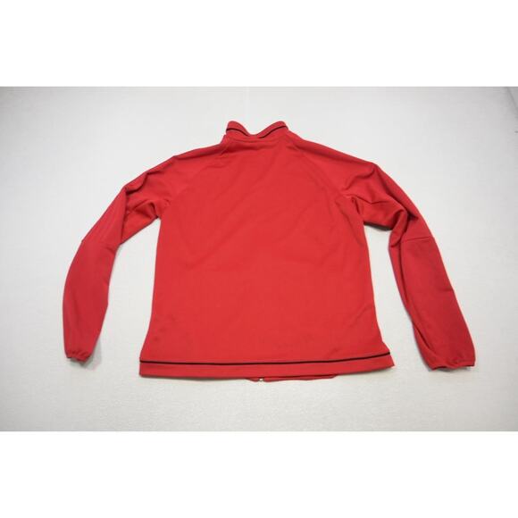 Adidas Track Jacket Climalite Red Full Zip Performance Athletic Womens Sz XL - Picture 10 of 10
